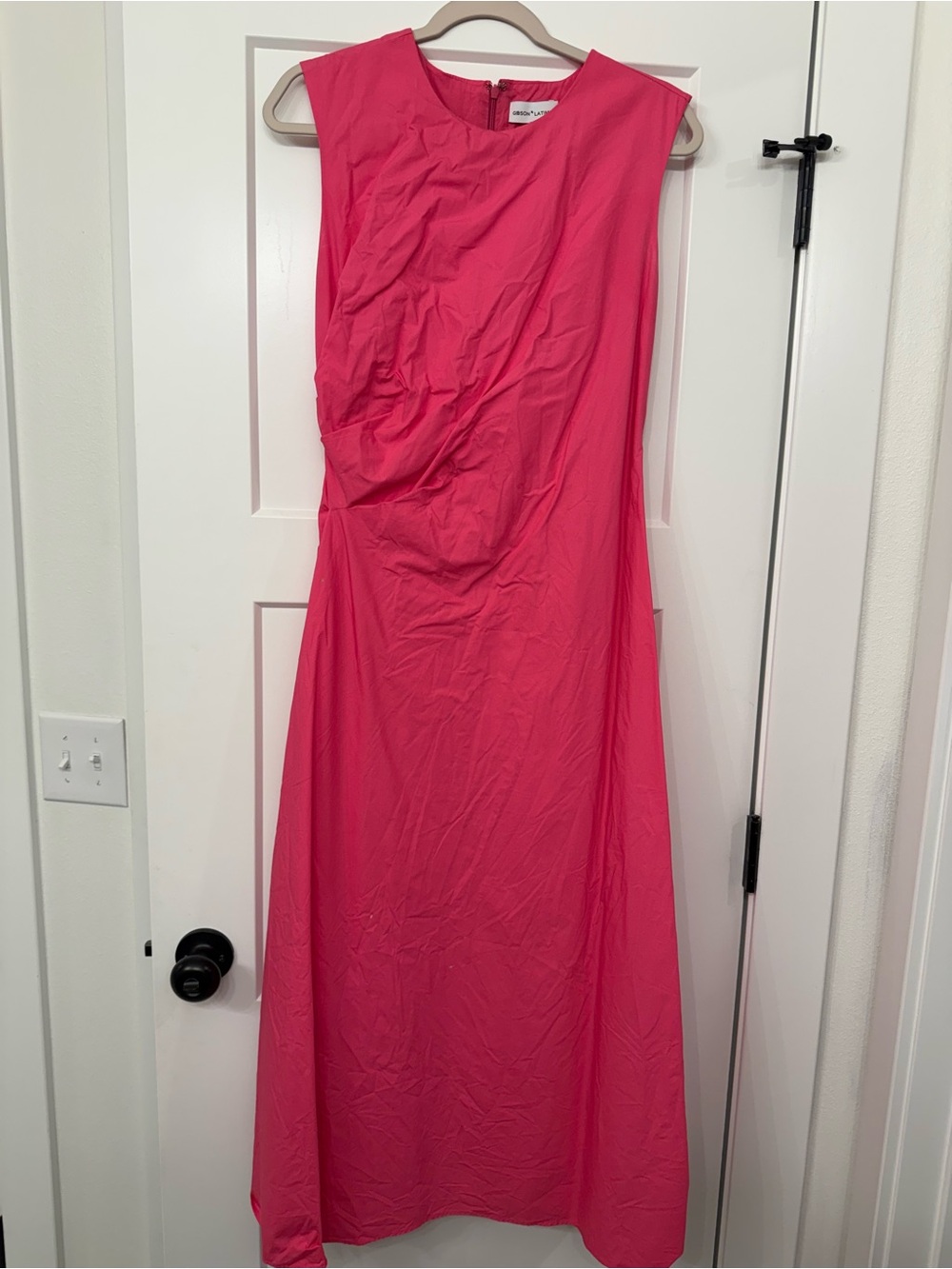 Gibson Latimer Bright Pink Sleeveless Maxi Dress